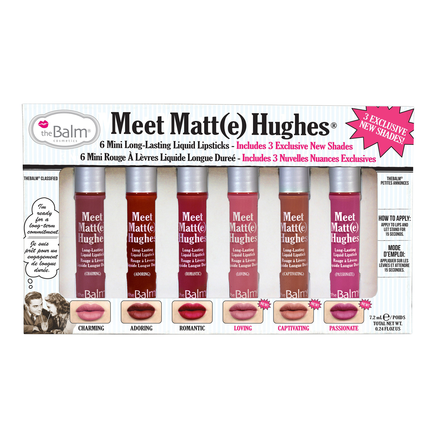 theBalm Meet Matte Hughes Mini Kit #3 (Charming/Adoring/Romantic/Loving/Captivating/Passionate)
