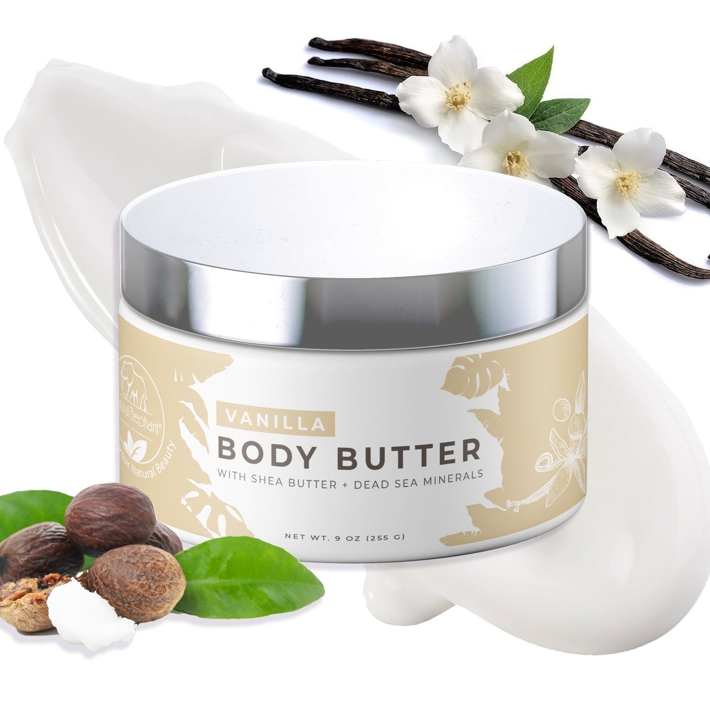 Natural Elephant Dead Sea Shea Body Butter 9 oz