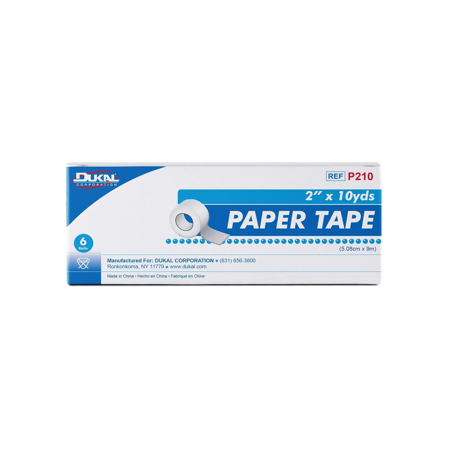 Dukal HP Paper Tape 2" X 10 YARDS - 6 PACK-Dukal-Brand_Dukal/ Dawn Mist,Collection_Lifestyle,Dukal_Medical,Dukal_Tapes,Life_Medical,Life_Personal Care