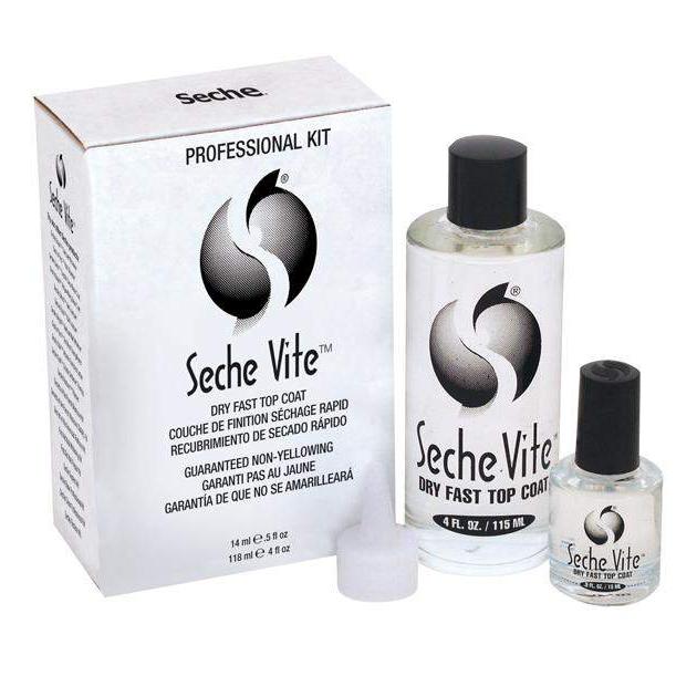 Seche Vite Professional Top Coat Kit 83050 (4 oz Vite + .5 oz Refillable Vite)-Seche-Brand_Seche,Collection_Nails,Nail_Top Coat,SECHE_Base and Topcoats