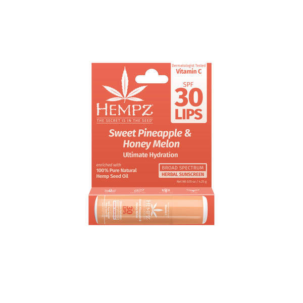 Hempz  Sweet Pineapple & Honey Melon Herbal Lip Sunscreen 15oz. SPF 30