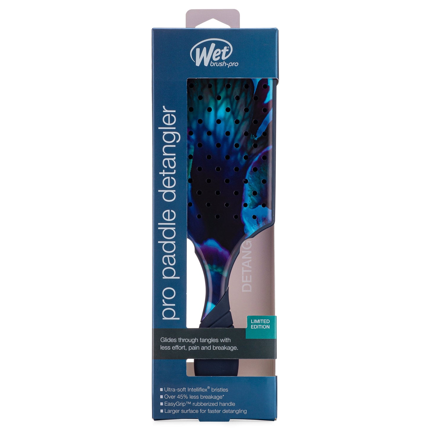Wet Brush Pro Paddle Detangler Rare Botanicals- Electric Blue