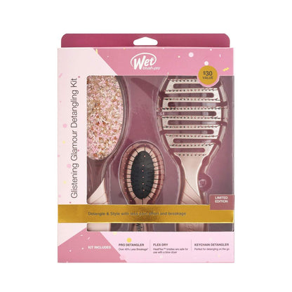 Wet Brush Glistening Glamour Kit-Wet Brush-Brand_Wet Brush,Collection_Gifts,Collection_Hair,Collection_Tools and Brushes,Gifts and Sets,Gifts_Under 25,Tool_Brushes,Tool_Detangling Brush,Tool_Hair Tools,Tool_Vented Brushes,WET_Glitter Detanglers,WET_Kits and Sets