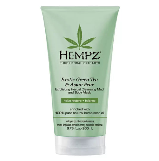 Hempz Exfoliating Herbal Cleansing Mud & Body Mask Green Tea & Asian Pear 6.76 fl.oz.