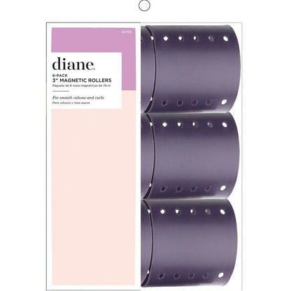 Diane Magnetic Rollers 3in. Purple- 6Pk