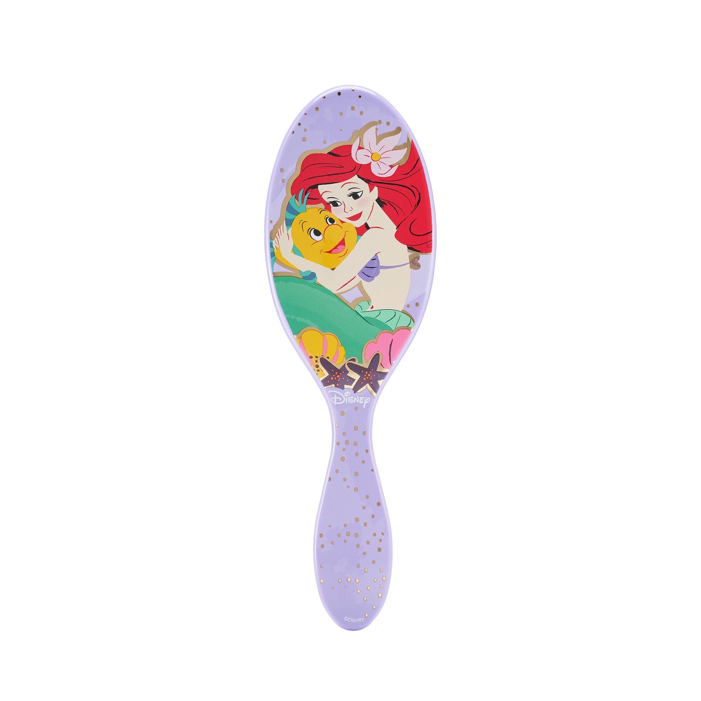 Disney Princess detangler brush featuring Ariel and Flounder for easy hair detangling