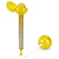 Glossy Pops TGI Fruity lip balm in yellow packaging with a sparkling handle and applicator brush