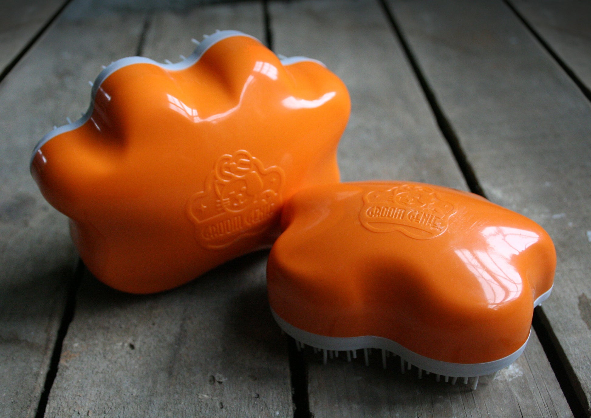 Groom Genie Orange Pet Detangling Brush Set for Effortless Pet Grooming and Knot Removal