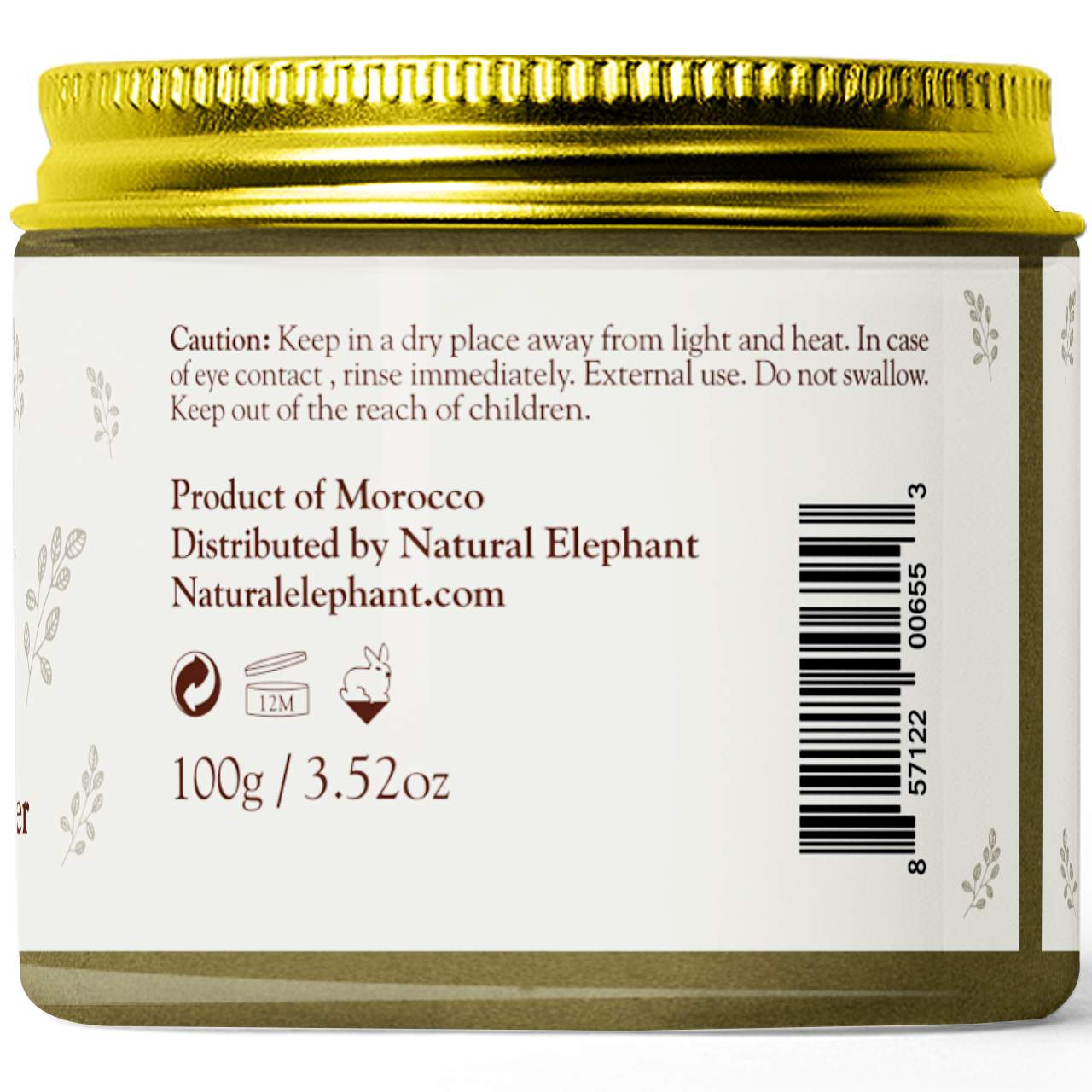 Natural Elephant Pure Henna Powder 3.52 oz (100 g)-Natural Elephant-Brand_Natural Elephant,Collection_Hair,Hair_Color,Hair_Hair Mask,NATURAL_Morroccan Collection