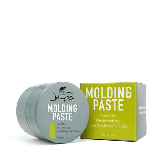 Johnny B Molding Paste in Gray Container, Pliable Clay for Versatile Hair Styling and Texture