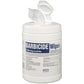 Barbicide disinfecting wipes in a white container for quick and effective surface cleaning