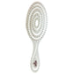 Knot Genie Detangling Brush in White with Unique Spiral Bristle Design for Easy Hair Care