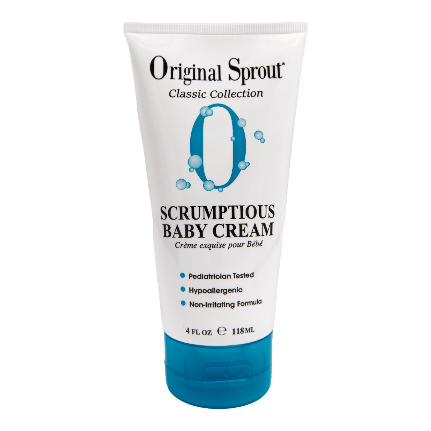 Original Sprout baby cream in a 4 oz tube with a non-irritating formula for sensitive skin