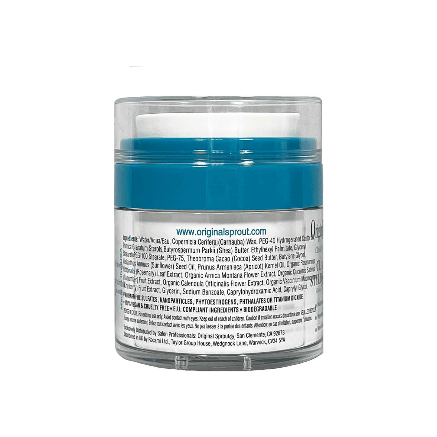 Original Sprout Classic Styling Balm in a clear container for smooth, manageable hair styling
