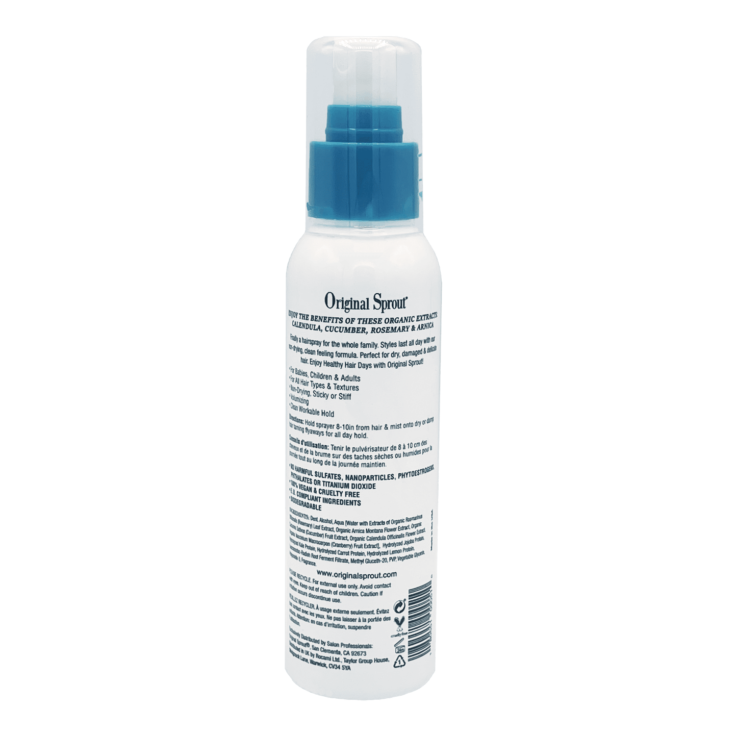 Original Sprout Finishing Mist bottle designed for healthy hair styling and added shine