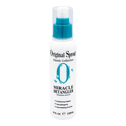 Original Sprout Miracle Detangler Spray in a 4 oz bottle with a gentle, hypoallergenic formula