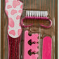 Piggy Paint Accessorize Me Set with comb, toe separators, and nail file in pink for kids' nail care