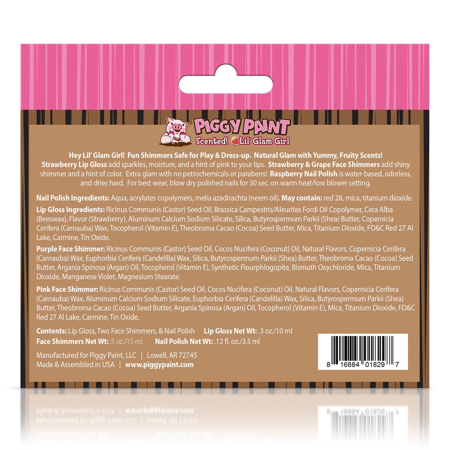 Piggy Paint Lil' Glam Girl Kit with scented nail polish and fun shimmer finishes for kids