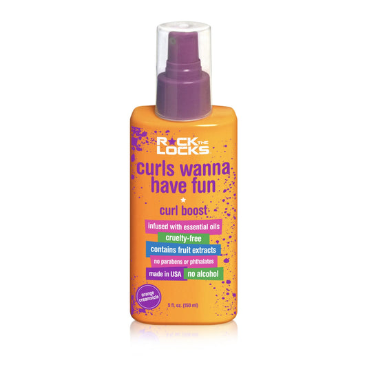 Rock The Locks Curls Wanna Have Fun Curl Boosting Spray for Kids with essential oils and no alcohol