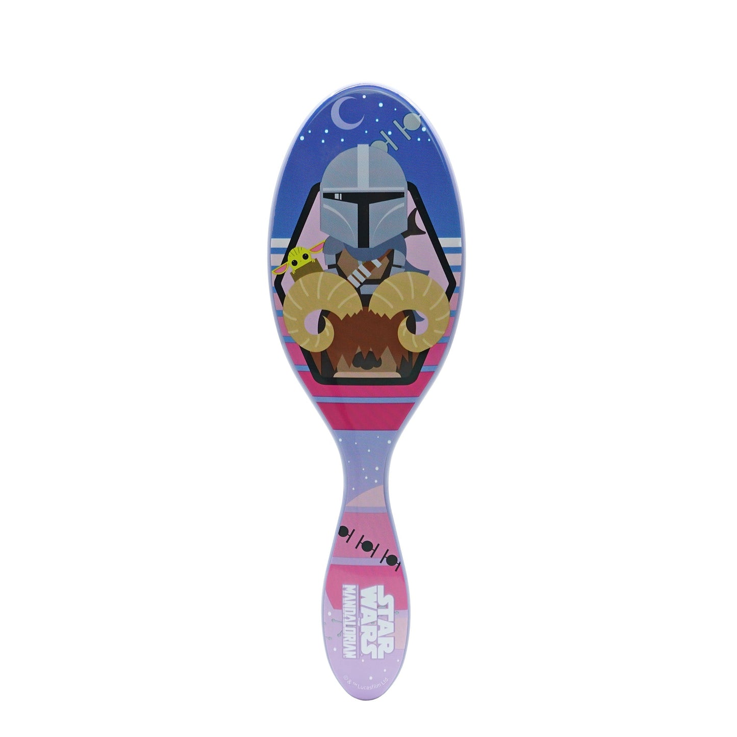 Star Wars Wet Brush Detangler featuring Mandalorian design for effortless hair detangling