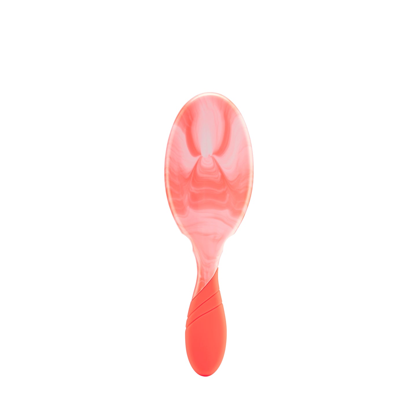 Wet Brush Color Shock detangler in bright coral color with ergonomic handle for effortless hair styling