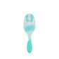 Wet Brush Color Shock detangler in teal and white with a comfortable grip for easy hair detangling