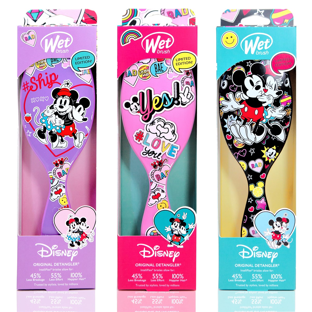Wet Brush Disney Mickey Mouse Limited Edition Detangler Brushes with Colorful Designs