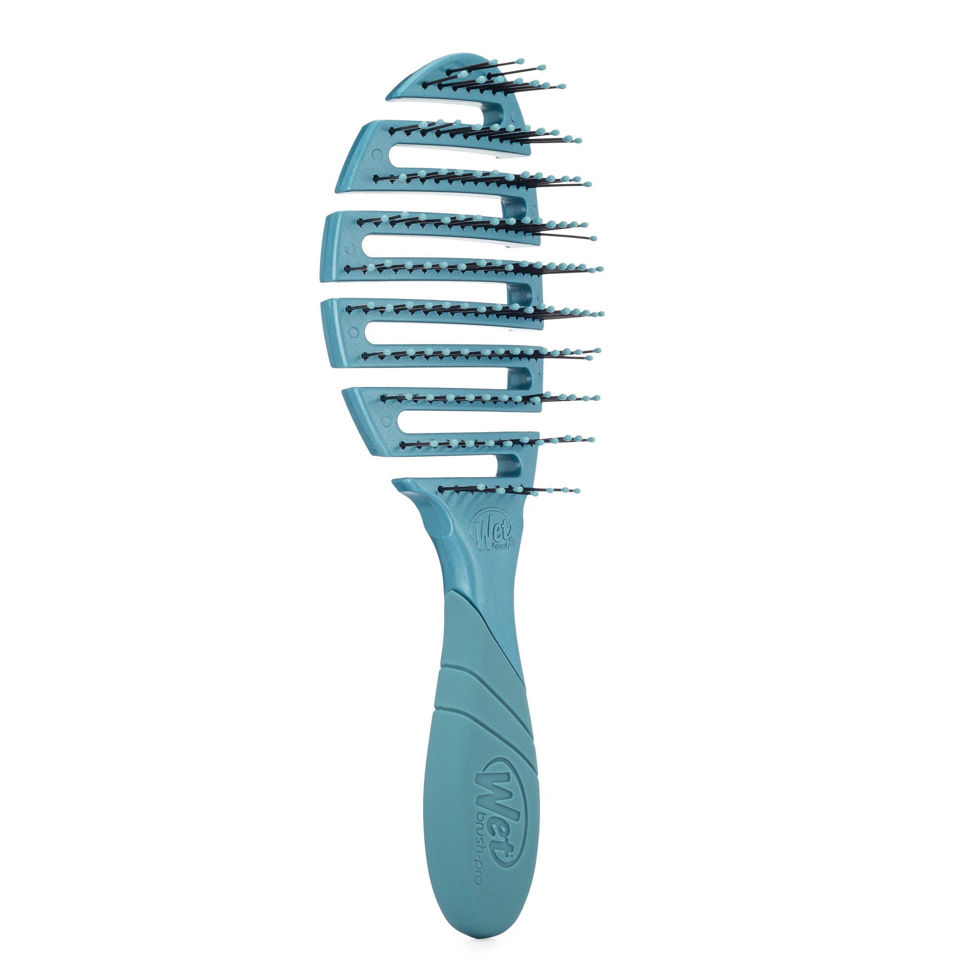 Wet Brush Flex Dry Detangler in aqua color with flexible bristles for easy detangling on wet hair