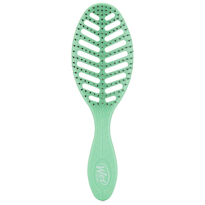 Wet Brush Go Green Detangler in green with flexible bristles for effortless hair detangling