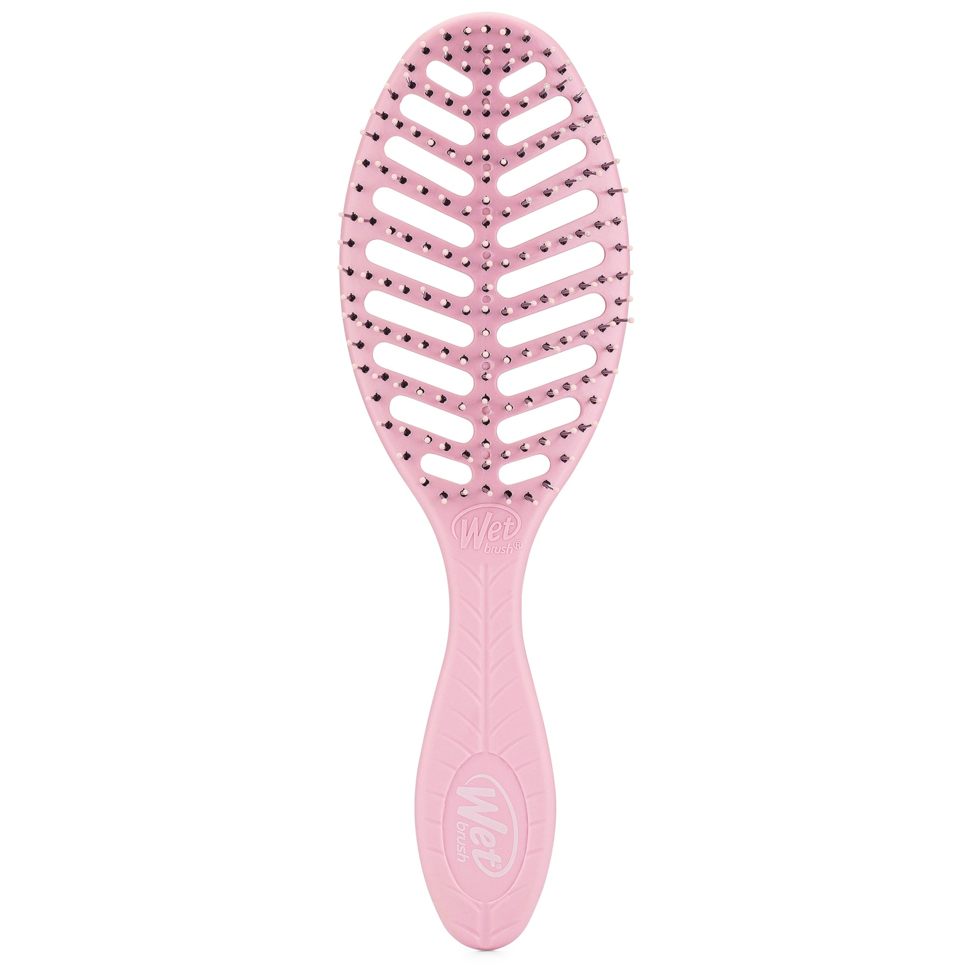 Wet Brush Go Green Detangler in pink, designed for easy and gentle hair detangling