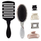 Wet Brush Graphic Monochrome Kit featuring a detangler brush and stylish hair accessories for effortless styling