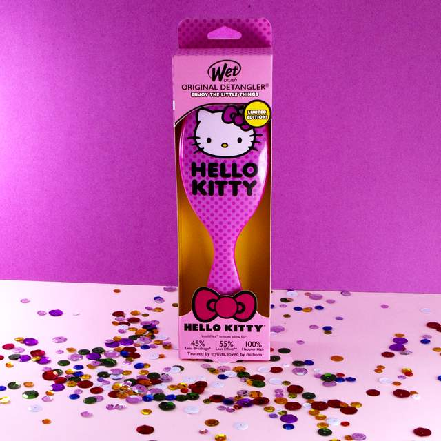 Wet Brush Hello Kitty detangler with playful design for gentle hair detangling and styling