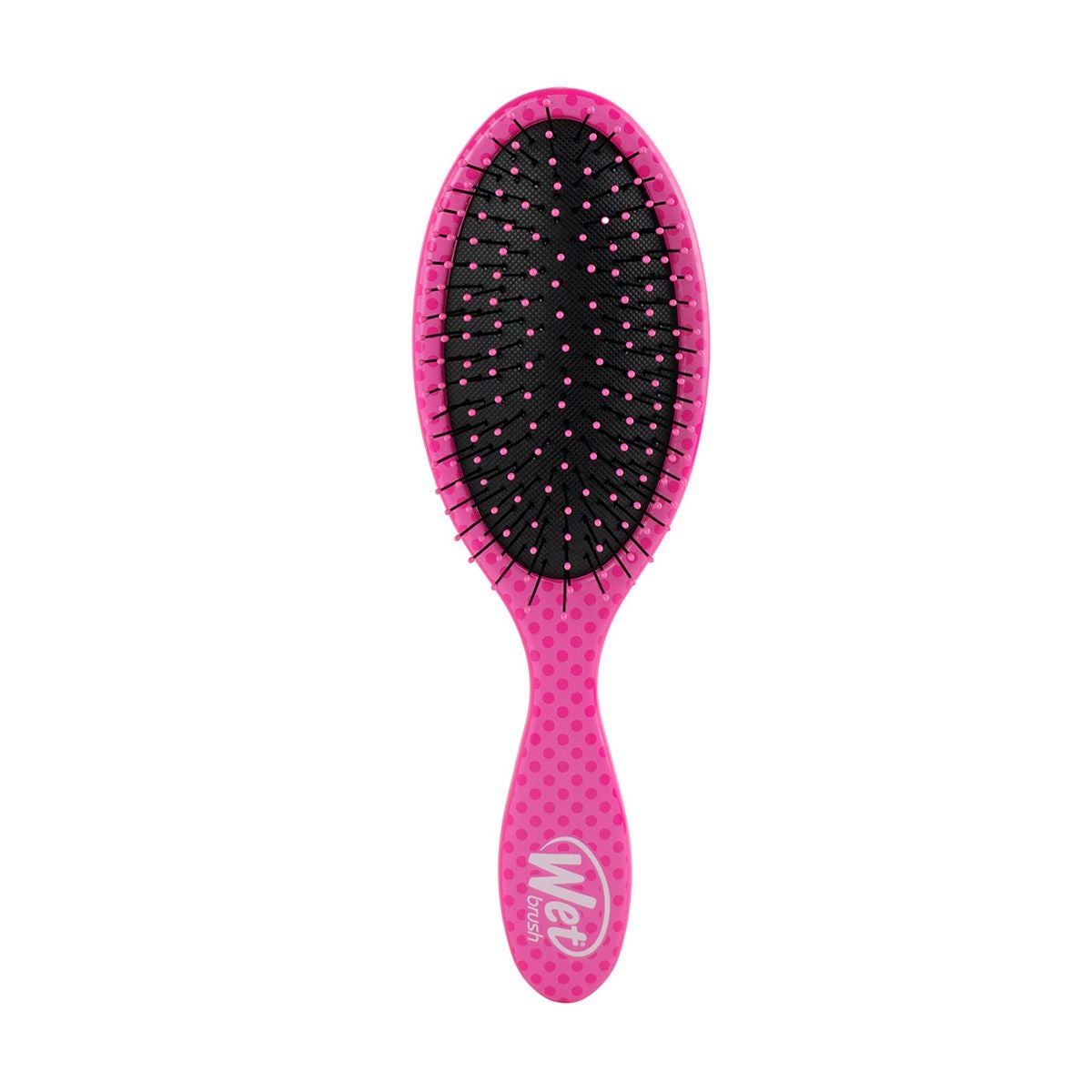 Wet Brush Hello Kitty detangler in pink with a cushioned grip and flexible bristles for easy hair untangling