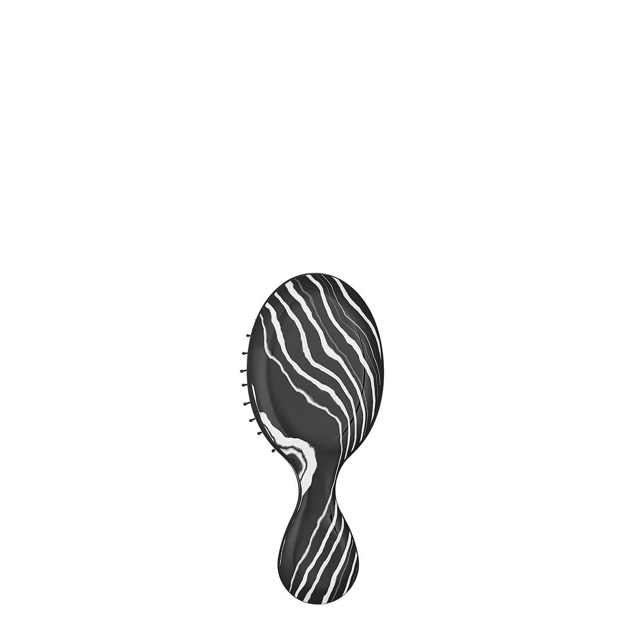 Wet Brush Mini Detangler in Black and White Zebra Design for Effortless Hair Tangle Removal
