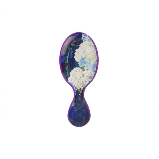 Wet Brush Mini Detangler with Floral Design for Easy and Gentle Hair Combing