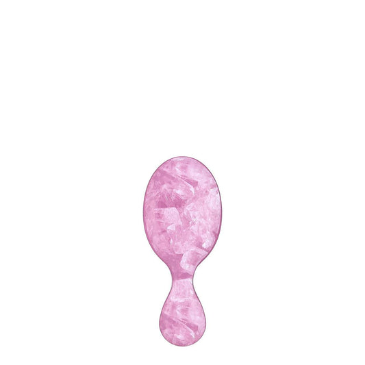 Wet Brush Mini Detangler in Pink with a unique marble design for gentle and effective hair detangling