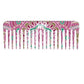 Wet Brush Moroccan Print Detangler Comb designed for easy detangling and styling with a vibrant print