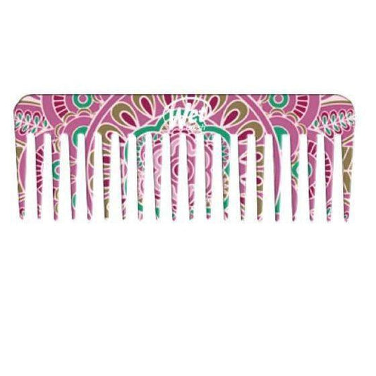 Wet Brush Moroccan Print Detangler Comb designed for easy detangling and styling with a vibrant print