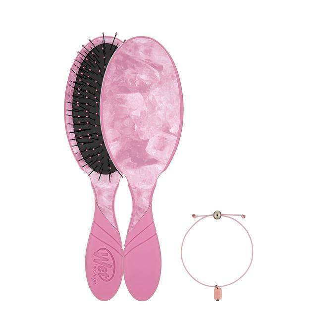 Wet Brush Mystical Crystal Detangler Hair Brush in Pink with Soft Bristles for Effortless Styling