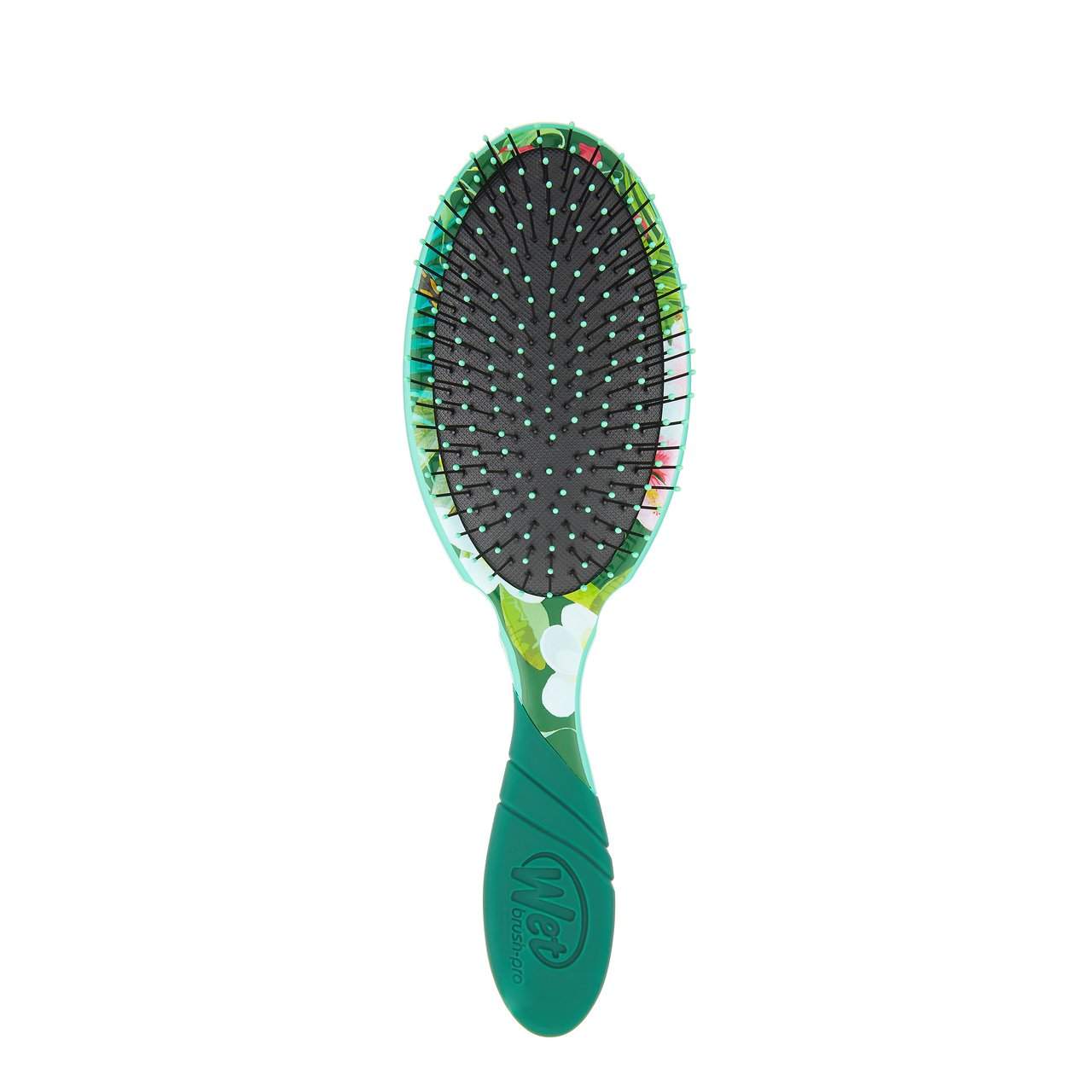 Wet Brush Neon Tropics Pro Detangler with vibrant floral design for tangle-free hair styling