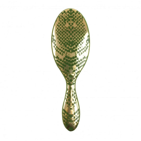 Wet Brush Original Detangler with a sleek green and gold design for smooth and effortless hair detangling