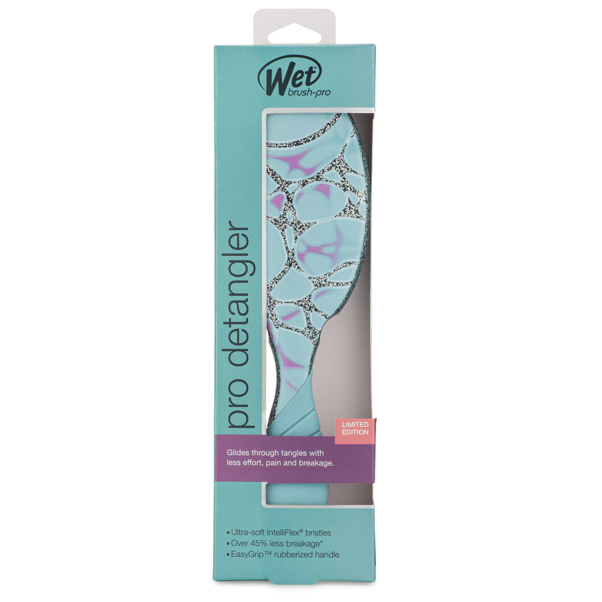 Wet Brush Pro Detangler Cosmic Lava in packaging, designed to glide through tangles easily