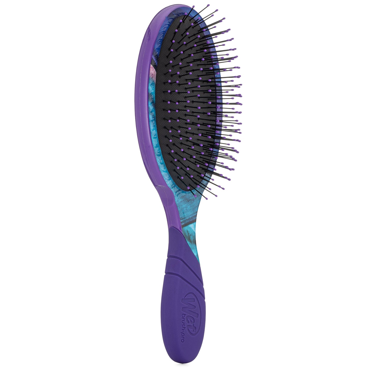 Wet Brush Pro Detangler in purple with flexible bristles for gentle detangling of all hair types