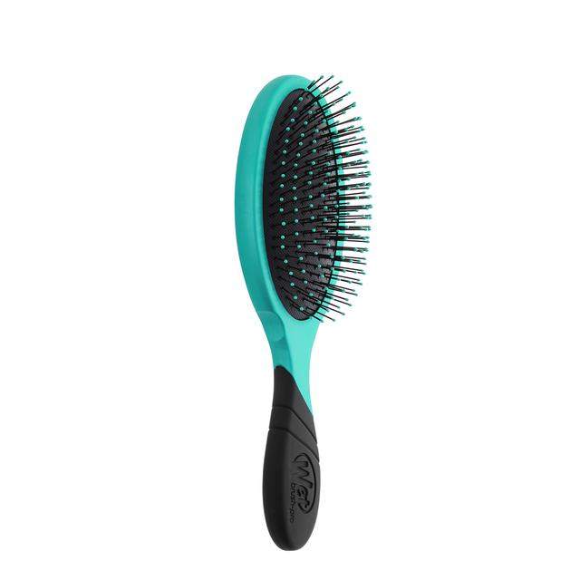 Wet Brush Pro Detangler in teal with gentle bristles for easy detangling and smooth hair