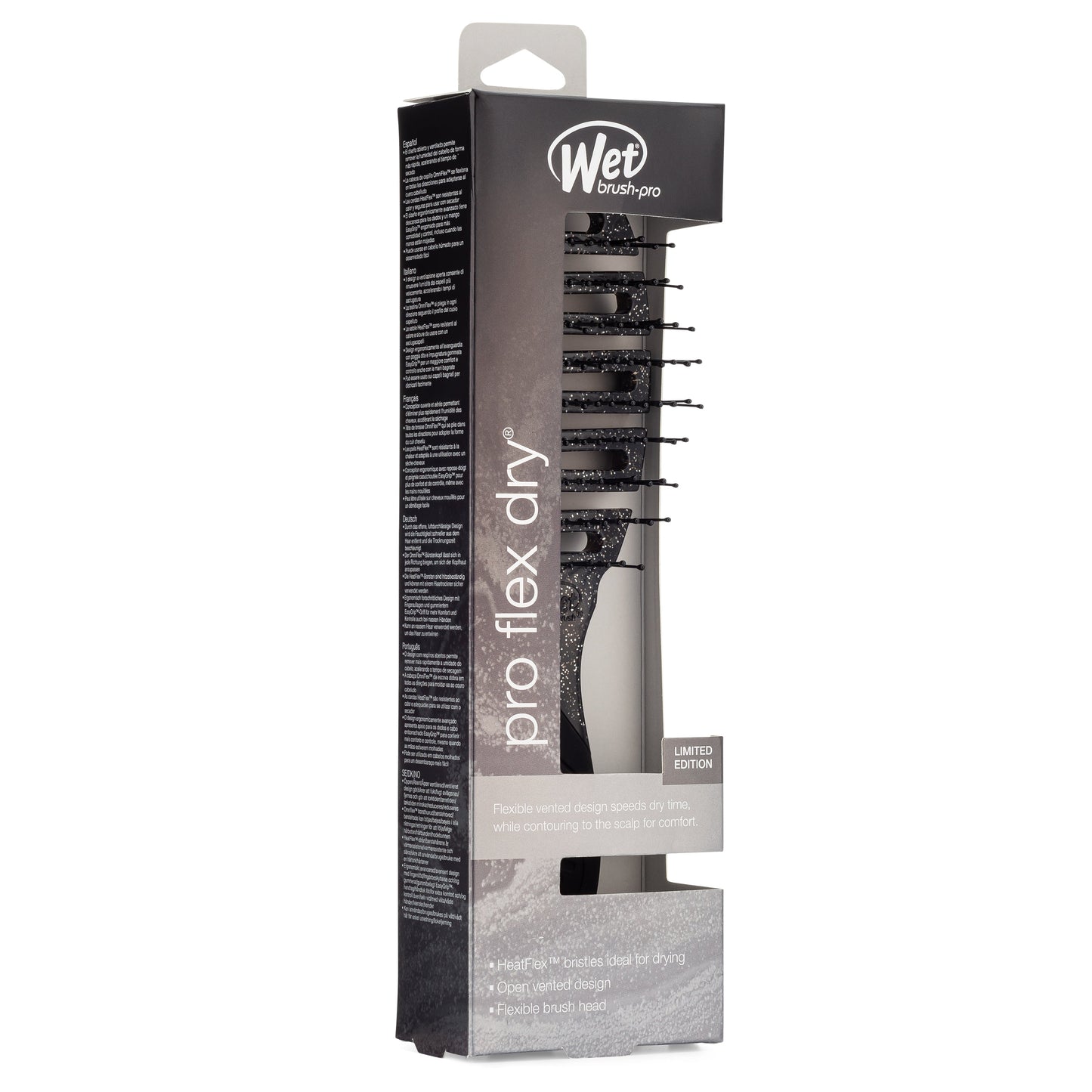 Wet Brush Pro Flex Dry Detangler with flexible bristles for gentle detangling on dry hair