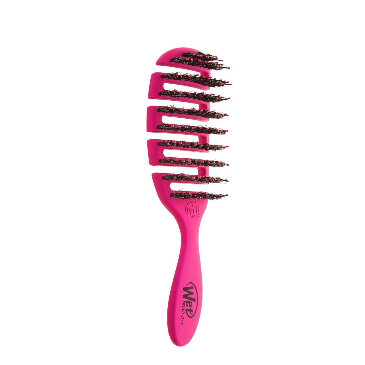 Wet Brush Pro Flex Shine Detangling Brush in vibrant pink for easy, pain-free detangling