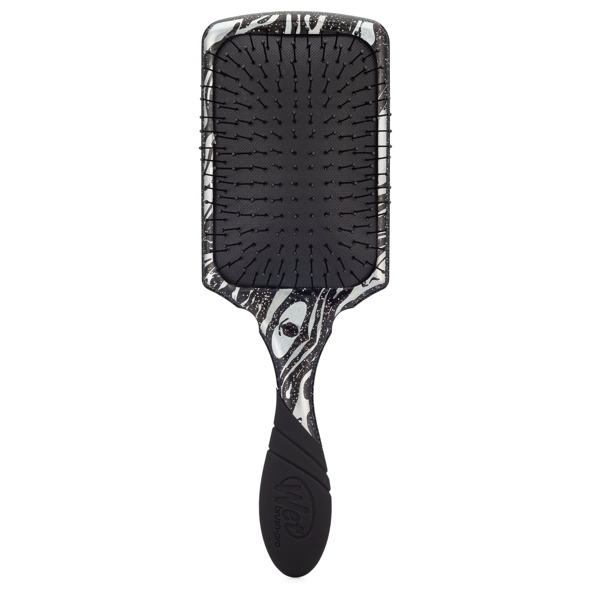 Wet Brush Pro Paddle Detangler in black and white design for effortless detangling and styling