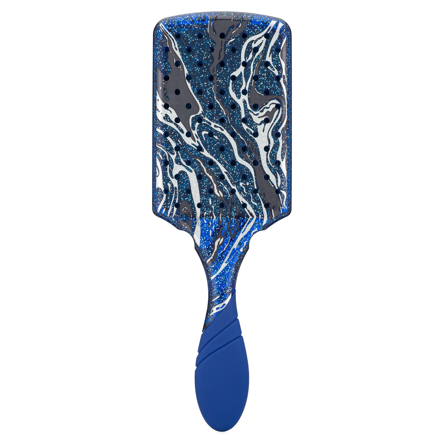 Wet Brush Pro Paddle Detangler in Blue and Black Marble Design for Effortless Hair Detangling