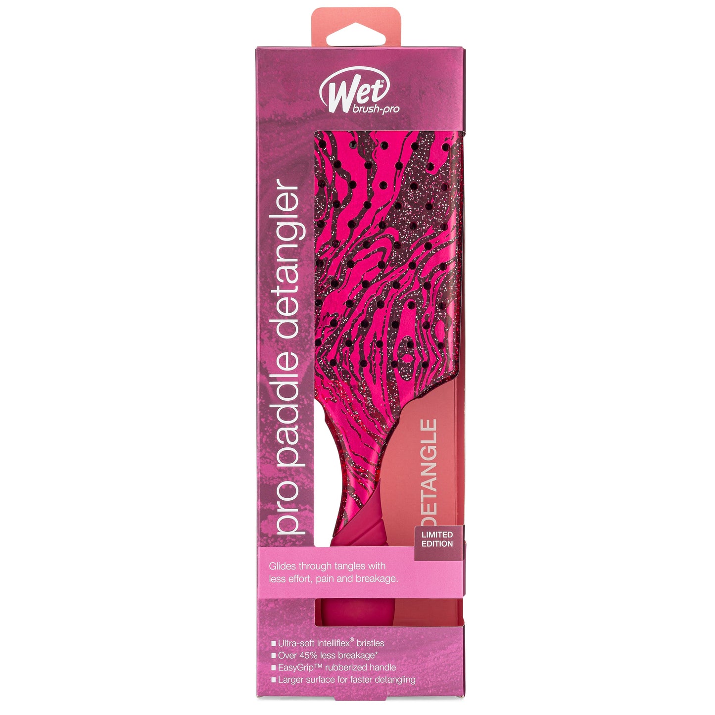 Wet Brush Pro Paddle Detangler in Limited Edition design for easy detangling with minimal effort