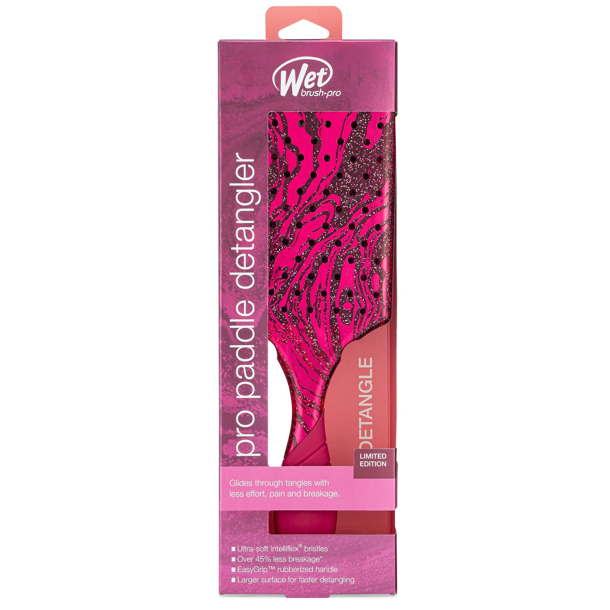 Wet Brush Pro Paddle Detangler in Limited Edition design for easy detangling with minimal effort
